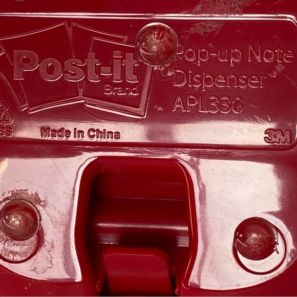 Post-It Note Dispenser Red Apple Pop-Up for 3x3 inch Notes Teacher School EUC - Picture 10 of 12